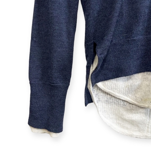 Brochu Walker Wool/Linen Layered Pullover V neck Sweater, Size XS - Picture 10 of 16